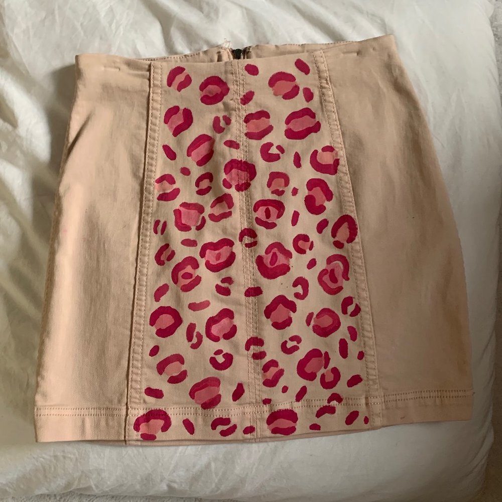 Cheetah Print free people skirt